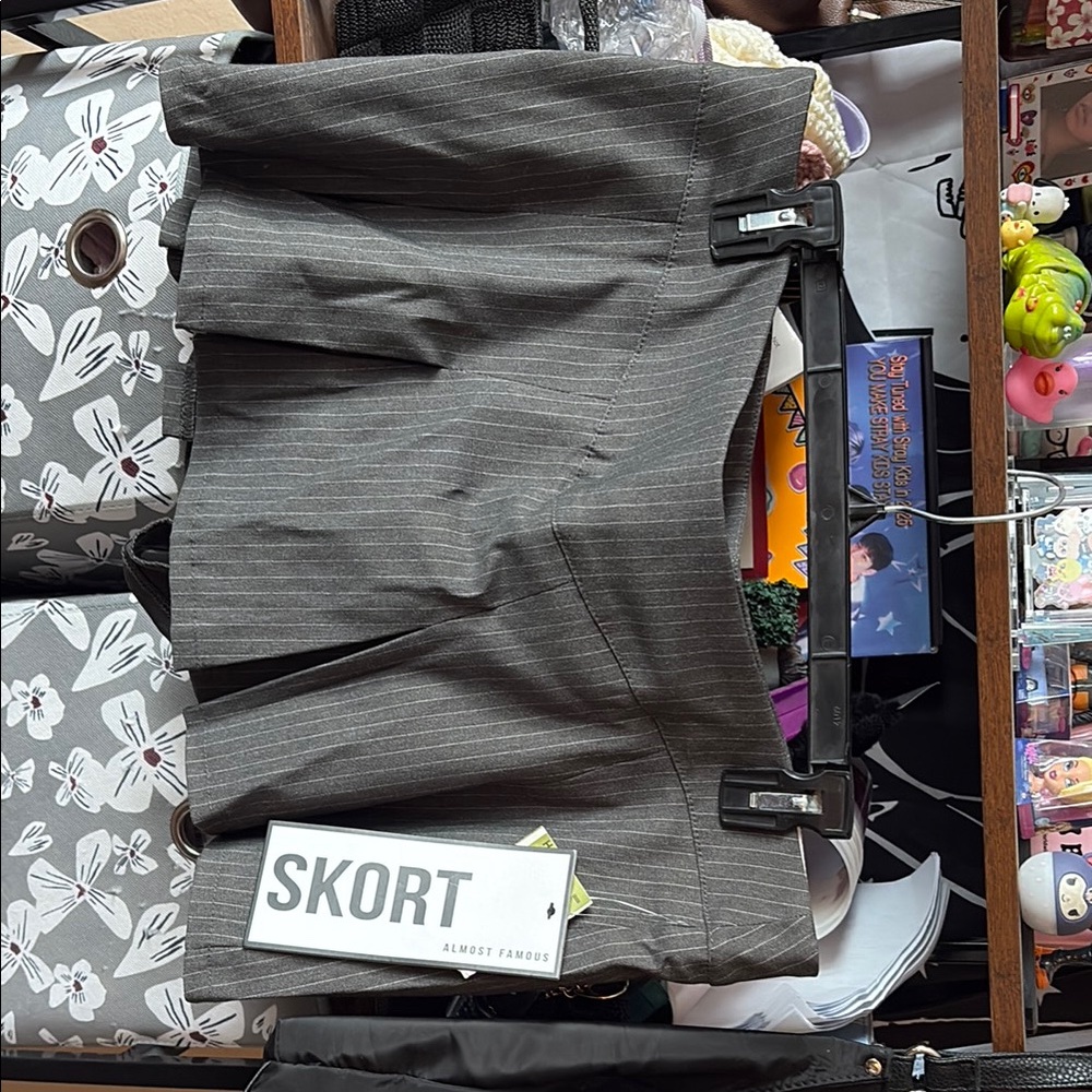 Gray Pinstripe Skort
